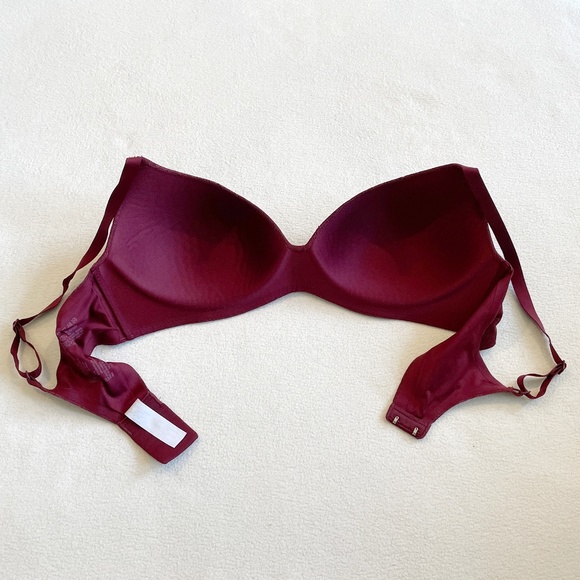 EUC Uniqlo Wireless Bra Size S in Burgundy - Picture 3 of 4